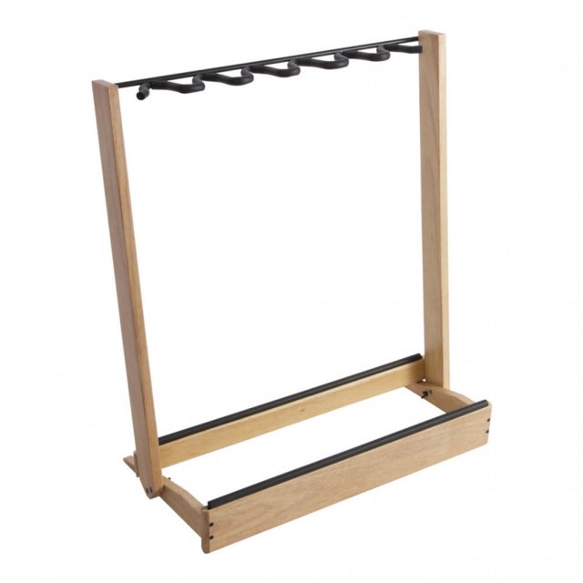 Rack de guitarra On-Stage Stands de carga lateral Madera natural