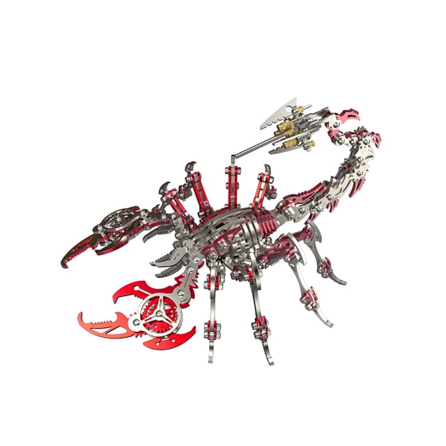 Maqueta 3D de metal Scorpion King Red DIY con herramientas para mayores de 14 años