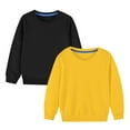 thumbnail image 1 of vdgthytj 2 Pack Chandail en Molleton Garçon Fille Enfant Automne Décontracté Ample Col Rond Manches Longues Pull Blouse, 1 of 8