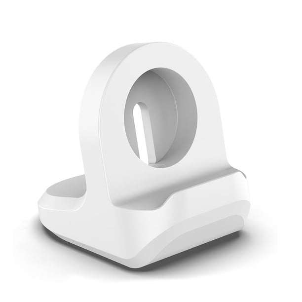Soporte de carga de relojes inteligentes anti -skid portador de cargador inalámbrico Desktop Nightsand Storage Reemplazo para iOS Watch Blanco Inevent EL022845-02B