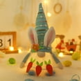 thumbnail image 3 of 2 Pack Lighted Bunny Easter Gnome Plush, 11" Handmade Scandinavian Swedish Tomte, Light Up Elf Toy Easter Present, Battery Operated Rabbit Gifts Spring Tabletop Easter Holiday Decorations, 3 of 9