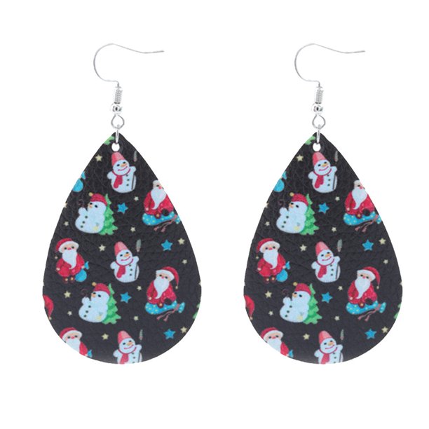 Pendientes para mujer, regalos para mujer, pendientes colgantes con gancho navideño, joyería para fiesta navideña, pendientes de moda.