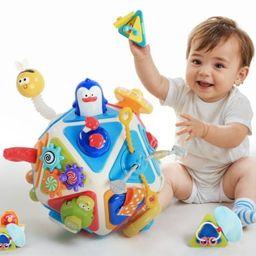 Kids Baby Activity Cube with Music, 20 in 1 Toddler Learning Toys for Toddlers 1-3 Years Old Girls Boys, House Educational Toys for 12M  Baby Toddler, Infant Sensory Developmental First Birthday Gift
