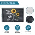 thumbnail image 6 of Sunflowers Placemats Set of 6, Classic Bee You Are My Sunshine Black Placemats for Dining Table, Place Mats for Kitchen Tabletop, Waterproof Wipeable Dining Table Mats Set, 6 of 9