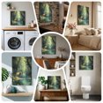 thumbnail image 6 of Ships Next Day Canvas Wall Art 10"x10", Green Forest Deer Wood Framed Canvas Print Painting, Fantasy Vintage Nature Scenery Ready to Hang Small Picture Wall Decor for Home Kitchen Nursery Office, 6 of 9