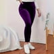 thumbnail image 5 of Karight Women's High Waist Velvet Elastic Leggings Velvet Warm Yoga Pants Buttery Soft Velour Leggings, 5 of 5