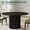 Black, variant on 47-Inch Black Round Dining Table for 4-6 People, Modern Fluted MDF + Metal Base Kitchen Table, Sturdy Circle Dining Room Furniture