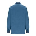 thumbnail image 5 of YOZGXEG Blouses For Women Dressy Casual Women Casual Corduroy Denim Patchwork Jacket Long Sleeve Turndown Collar Distressed Jean Coat Blue S-Xxl, 5 of 6