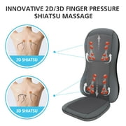 Comfier Shiatsu Back Massager with Heat 10 Massage Nodes Massage Chair Pad 2D/3D Seat Cushion Massagers