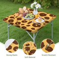 thumbnail image 4 of Yellow and Brown Of Leopard Print Square Fitted Tablecloth with Elastic Edge,Square Table Cover,Washable Elastic Table Cover for Home Kitchen Party Decor 36"x36", 4 of 6