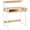 Natural Wood, variant on Home Office Desks, HOMCOM Wall Mounted Foldable Desk with a Blackboard, Fold Out Convertible Floating Desk with Shelves, White, White+Black Office Desks,Mdf Computer Desks