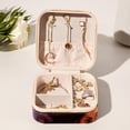 thumbnail image 6 of Firefly Travel Portable Square Earring Organizer with Necklace Holder - Jewelry Box, Display Case - Store Rings, Earrings, Necklaces, Bracelets - Suitable for Girls and Women, 6 of 6