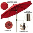 thumbnail image 4 of EliteShade 9Ft Market Umbrella Patio Outdoor Table Umbrella with Ventilation and 5 Years Non-Fading Guarantee，Ruby, 4 of 5