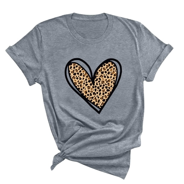 Blusas de Manga Corta para las Mujeres Divertida Impresión Cuello Redondo Camiseta Vintage, Blusas de Primavera para las Mujeres
