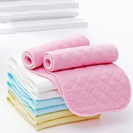 ZeAofa 10Pcs Reusable Baby Cotton Cloth Diaper Washable 3 Layers Nappy Liners (Best Diaper Liners For Cloth Diapers)