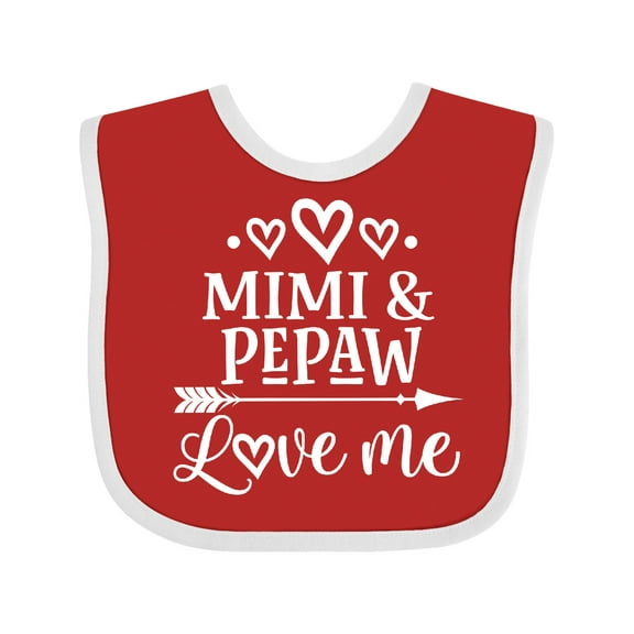 Inktastic Pepaw and Mimi Love Me Boys or Girls Baby Bib