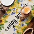 thumbnail image 3 of Summer Sunflowers Table Runner 72 Inches, Country Botanical Budding Flowers Bed Runner Dresser Scarves Tabletop for Indoor Outdoor Parties/Ceremony/Banquet, 18" x 72", 3 of 9