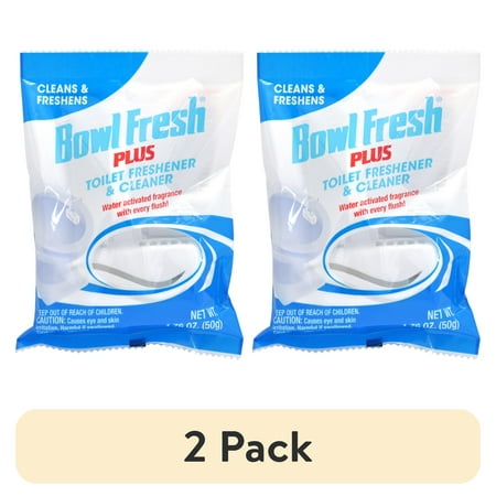 (2 pack) Bowl Fresh Plus Toilet Bowl Cleaner and Deodorizer, Pleasant Scent, 1.76 oz Hanger