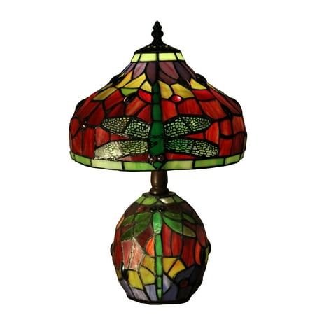 Warehouse Of Tiffany Rojas Double Lit Red Dragonfly 16 Inch Warehouse Of Tiffany Rojas Double Lit Red Dragonfly 16 Inch Style Table