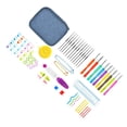 thumbnail image 3 of OULII 72Pcs Knitting Crochet Accessories Kit Plastic Crochet Hooks for Yarn Knitting Tools Beginners DIY Kit, 3 of 8