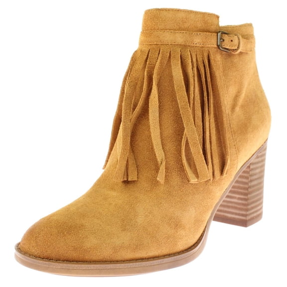 Naturalizer Womens Fortunate Suede Fringe Ankle Boots