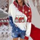 thumbnail image 2 of Sudaderas Navideñas Para Mujer Camiseta Estampada Blusa de Manga Larga Cuello Redondo Tops Casuales Odeerbi ODB193048, 2 of 5