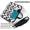 thumbnail image 3 of YFYANG 13 inch Universal Laptop Bag Oxford Cloth Laptop Sleeve, Multi-functional Abstract Heart Geometric Black Notebook Computer Messenger Bag Handbag, 3 of 8