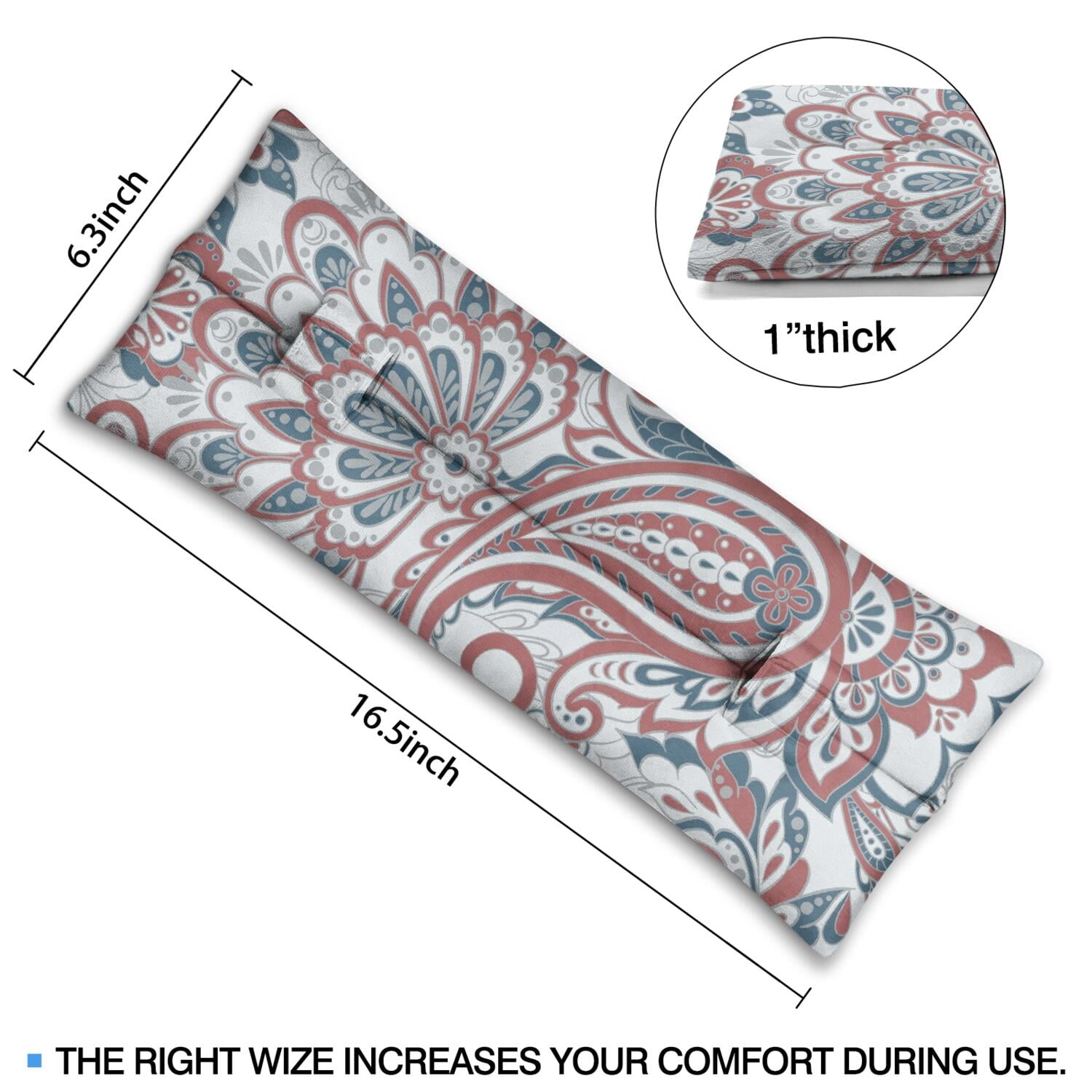 Boho Vintage Retro Seatbelt Pressure Relief Pad - Universal Fit Decorative Pillow for Elderly Chest Sensitivity