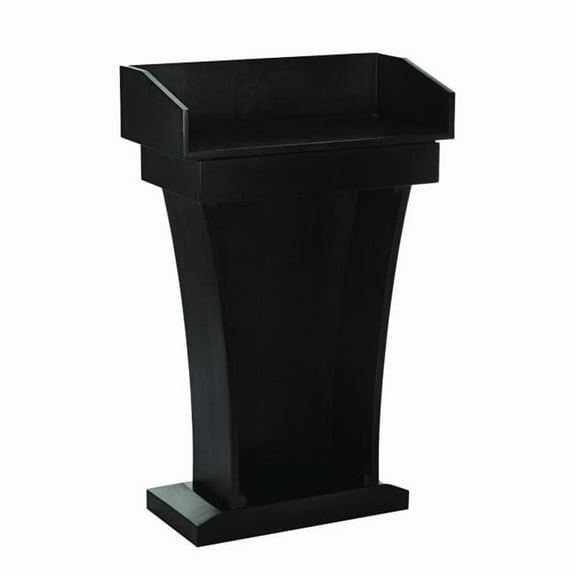 AdirOffice ALHI661012BLK Wood Stand-Up Podium Lectern Speaker Stand with Drawer & Storage Area, 27.55 x 14 x 43.3 in., Black