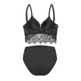 thumbnail image 2 of Coordinado Secret Treasures Talla 34B/M Liso y Floral Negro, 2 of 4