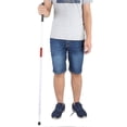 thumbnail image 4 of Folding Foldable Reflective Cane Crutch Portable Anti-Shock Guide Walking Stick for The Blind, 4 of 5