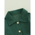 thumbnail image 5 of Bagilaanoe Toddler Baby Girl Corduroy Dress Long Sleeve A-line Button Dresses 1T 2T 3T 4T 5T 6T Kid Casual Fall Dress Outwear, 5 of 7