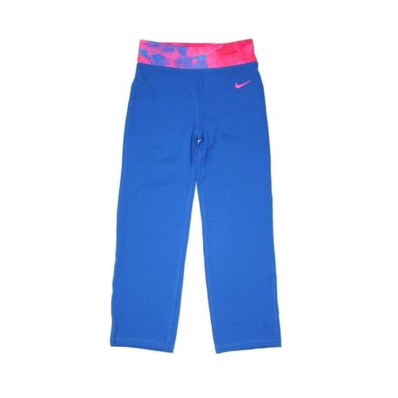 Nike Big Girls Blue/Pink Yoga Pants (size 4)