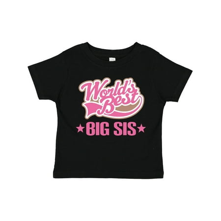 

Inktastic Sister Worlds Best Big Sis Gift Toddler Toddler Girl T-Shirt