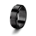 thumbnail image 1 of Janrevotw Personalized Metal Ring, Finger Ring Rotatable Decompression Matte Brushed Couple Rings Titanium Steel Hand Jewelry Comfortable And Durable Wedding Ring, 1 of 8