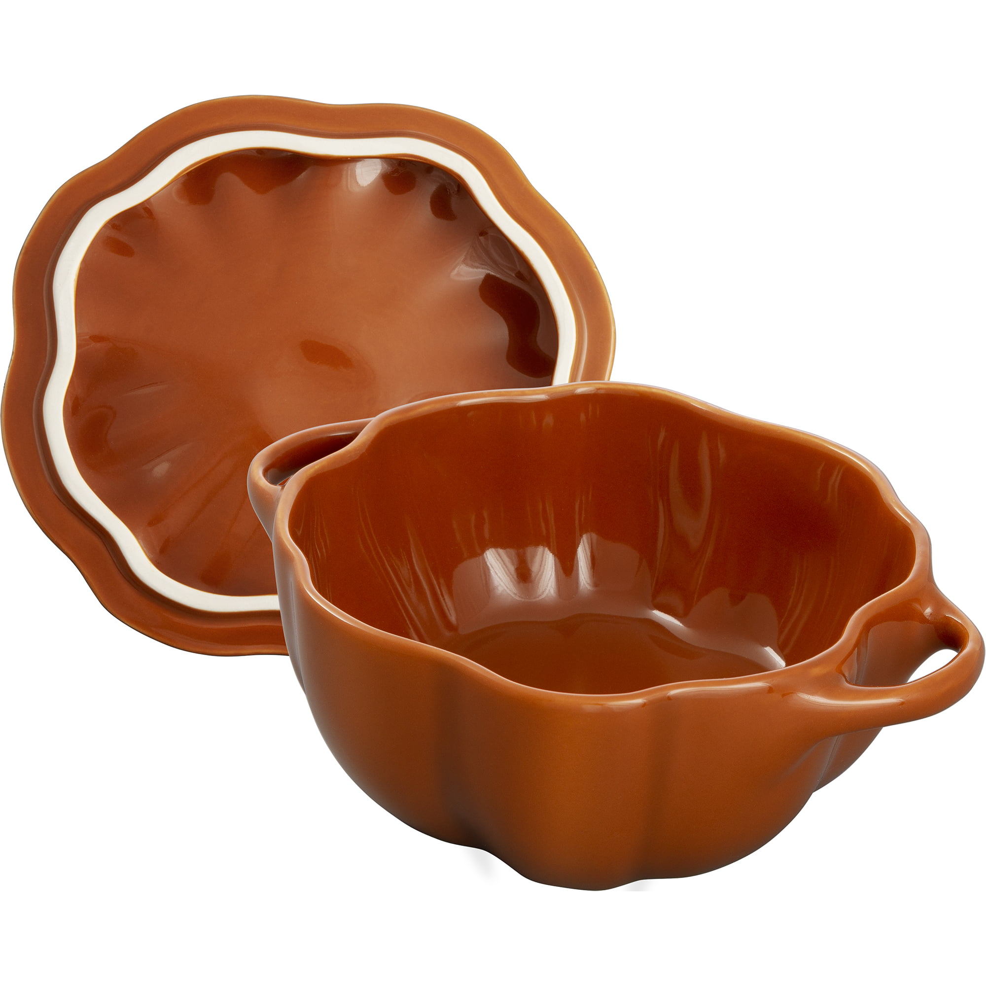 Williams-Sonoma - Thanksgiving 2016 Catalog - Staub Ceramic Stoneware  Pumpkin Cocotte, 3/4-Qt., Orange