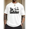 thumbnail image 1 of Camiseta con gráfico de El Padrino para hombre: informal y deportiva, manga corta, cuello redondo, algodón transpirable, lavable a máquina. Perfecta para el verano., 1 of 7