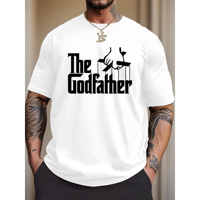 Camiseta con gráfico de El Padrino para hombre: informal y deportiva, manga corta, cuello redondo, algodón transpirable, lavable a máquina. Perfecta para el verano.
