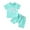 Blue, variant on SUXIAN Girls Boys Letter Print Summer Short Sleeve T Shirt Sports Short Pants Two Piece Outfit Sets Blue 12M