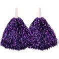 thumbnail image 1 of El pompón de animadora de color morado con brillo metálico. En todos los colores., 1 of 5