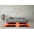 thumbnail image 3 of Ahgly Company Indoor Square Abstract Orange Modern Area Rugs, 4' Square, 3 of 4