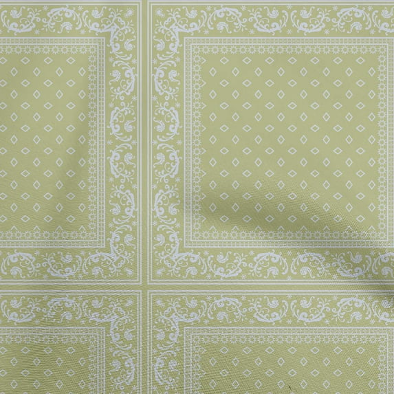 oneOone Cotton Jersey Light Green Fabric Geometric Fabric For Sewing Printed Craft Fabric By The Yard 58 Inch Wide