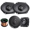 thumbnail image 2 of 2 Pair Car Speaker Package Of 2x Kenwood KFC-1095PS 4" 3-Way Black Performance Series Black Flush Mount Car Coaxial Speakers + 2x KFC-C6895PS 720-Watt 6x8" Inch Audio Speaker + Enrock 16g 50Ft Wire, 2 of 5