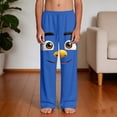 thumbnail image 5 of SGFCWSX Boys Lounge Pants Elastic Waist Loose Fit Soft Graphic Print Casual Pants for Kids Blue Size 6 Years, 5 of 9