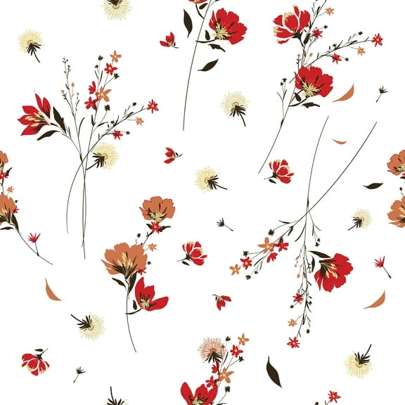 MuralsPrint Imperial Floral Peel and Stick Wallpaper, Removable Wallpaper, Roll Length 10'L x 24''W