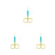 thumbnail image 5 of Alicates para cutículas Soidarity acero inoxidable Aerosol Oro Azul, 5 of 6
