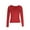 Red, variant on Timegard Fall Tops for Women Square Neck Slim Comfy Long Sleeve Shirts Cropped Going out Tops Trendy