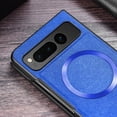 thumbnail image 6 of Google Pixel Fold (7.6" 2023) Magnetic Case, Slim Shockproof Hard Back [Compatible with MagSafe] Wireless Charging Soft TPU Lightweight  Google Pixel Fold Phone Case, Blue, 6 of 8