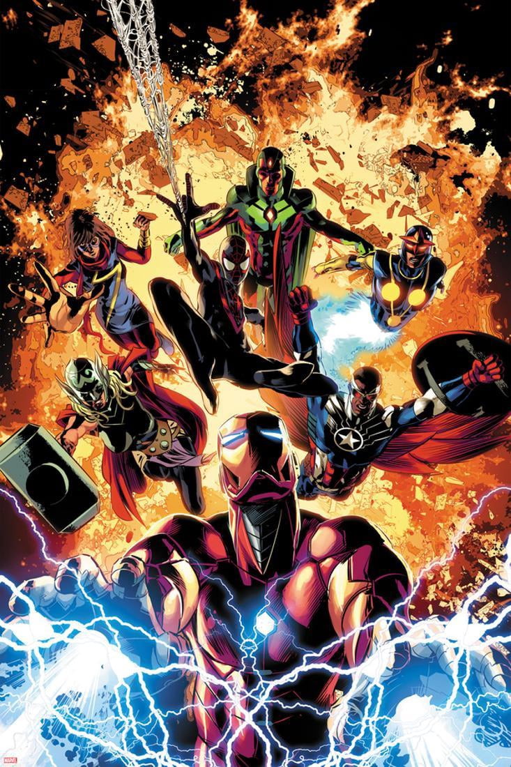 nova outdoor living fire pit cover on Invincible Iron Man No 11 Cover Art Featuring Ms Marvel Vision Nova Falcon Cap And More Poster Wall Art By Mike Deodato Walmart Com Walmart Com