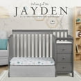 Dream On Me Jayden 4in1 Convertible Mini Crib and Changer, Storm Grey